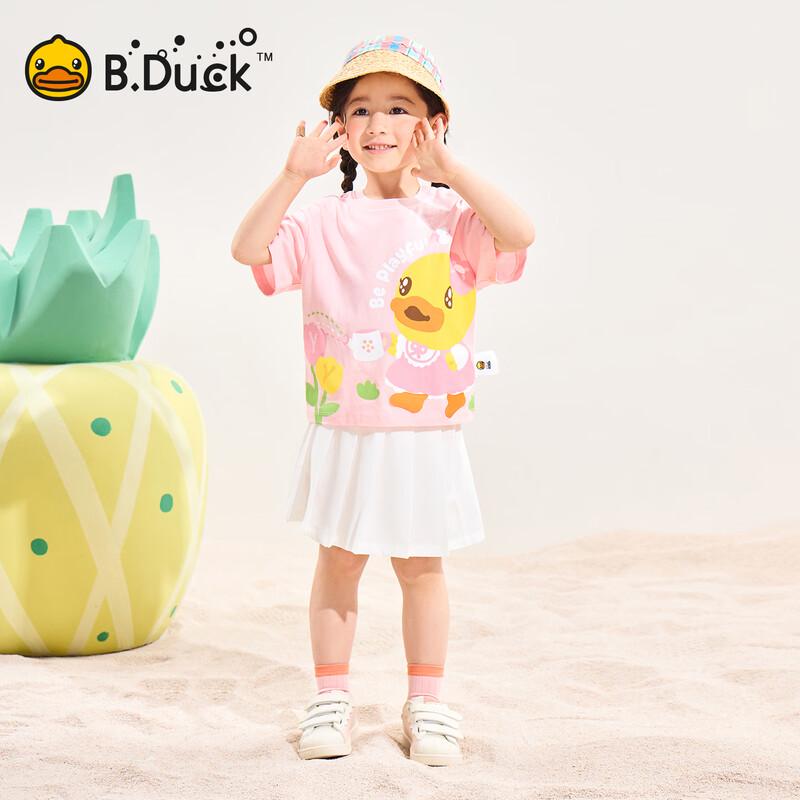 B.Duck Girls' Pure Cotton Short-Sleeve T-Shirt