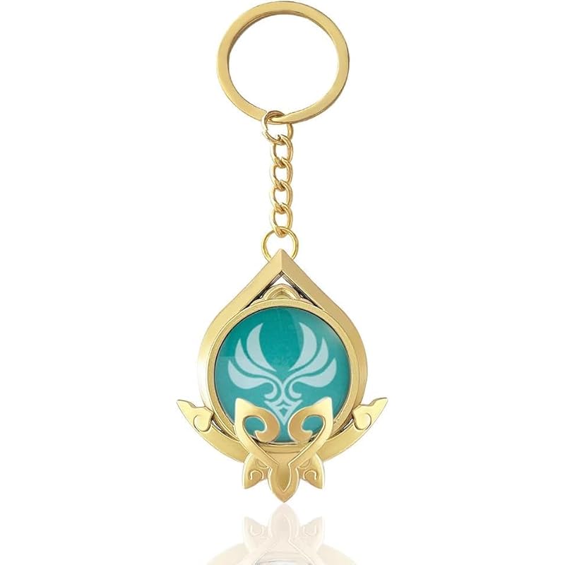 

[LOMANZI] Genshin Genshin Yuya wind element cosplay wig god s eye pendant key ring small pendant for car key bag decoration birthday present school