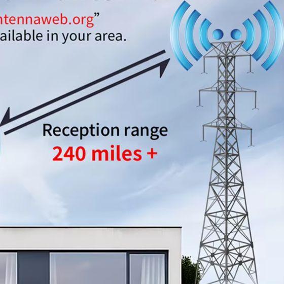 TV Digital Antenna with Signal Booster HD Antenna Support 4K 1080P 50 Miles Range High Gain Aerial for Smart Digital TV