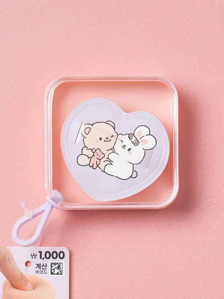 Charakter Herz Make-up-Puff & Aufbewahrungskoffer Set