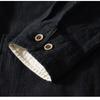 Chinese Style Long Sleeve Men Shirt Traditional Men Clothing Solid Color Stand Collar Cotton Linen Button Shirt Daily Casual Tops Big Pockets