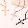 Luxury Titanium Steel Necklace for Men - Stylish Cross Sweater Chain, Long-lasting Shine, European & American Fashion