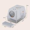 Stainless Steel Cat Bedpans Anti-splash Cover Cat potty New Cat Litter Box  Pet Supplies