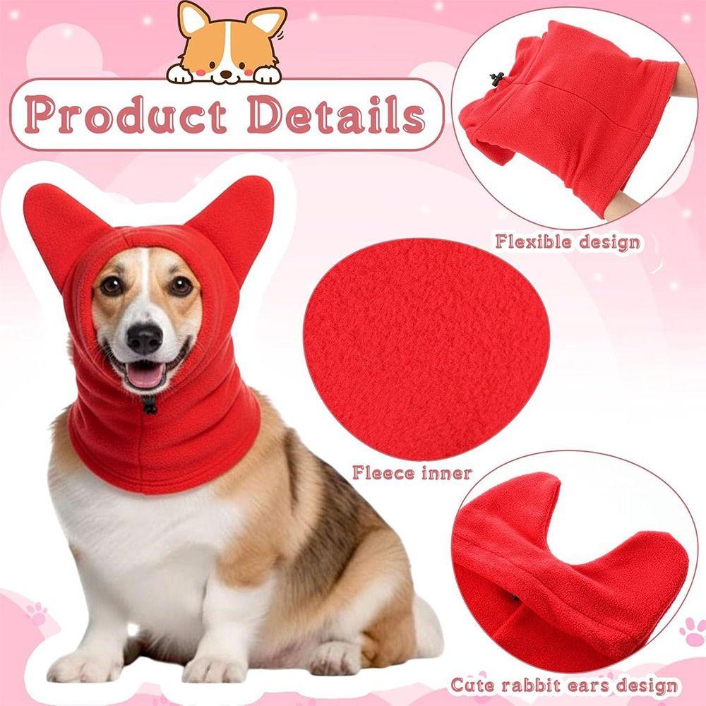 Warm Material Pet Winter Hats Adjustable Design Pet Hood Neck Warmer Dog Snood  Pet Headwear