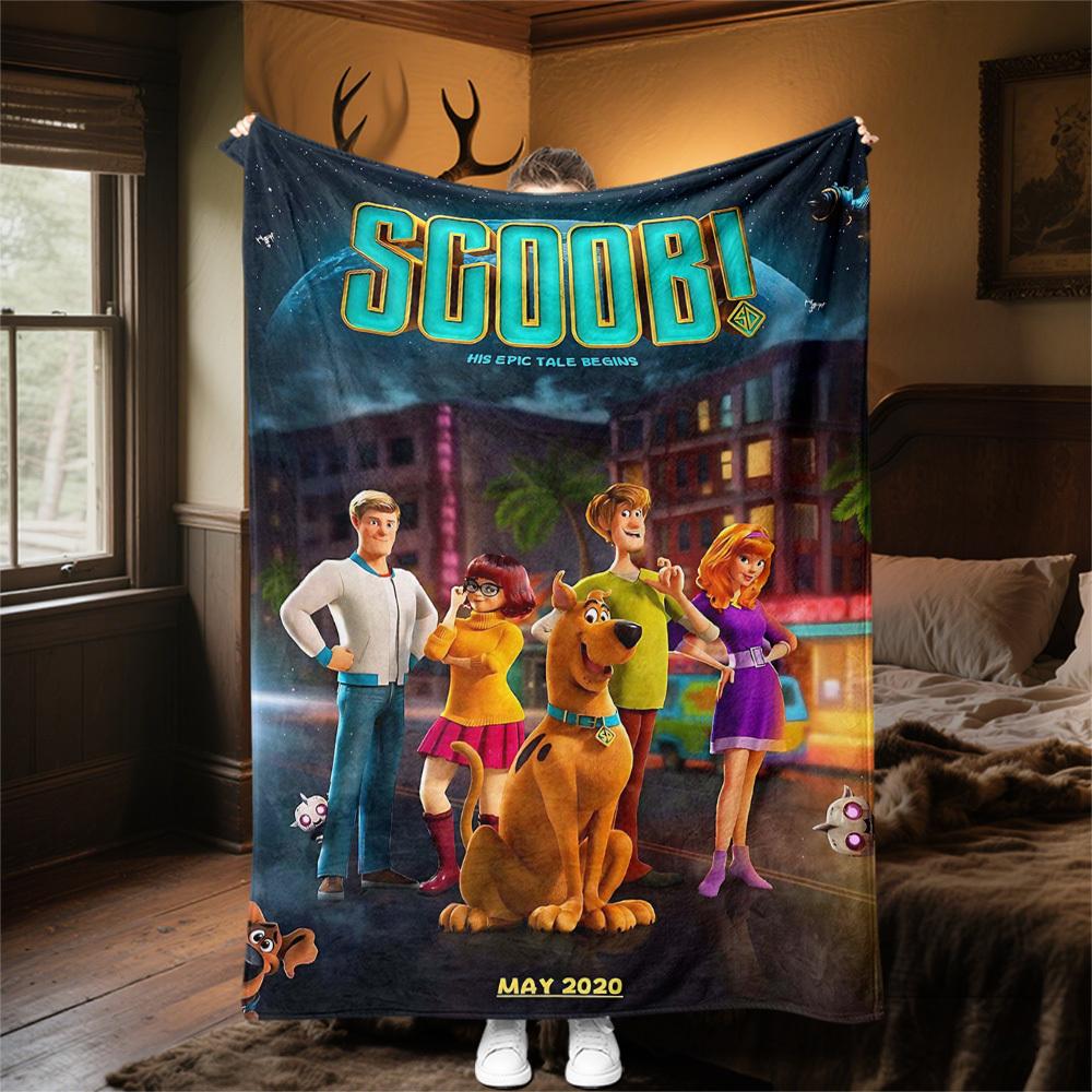 1PC Scooby-Doo May 2020 Outdoor Flannel Blanket Soft Plush Decor for Picnics, camping,Bedroom, Playroom, Office1165A