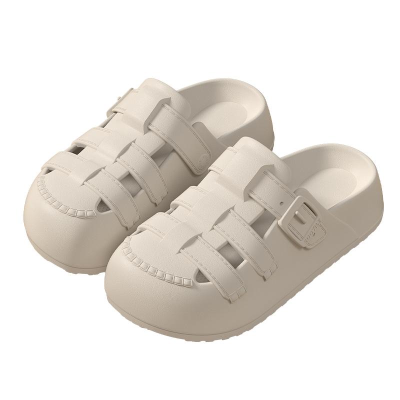 

Женские летние модные шлепанцы с отверстиями, нескользящие, из ЭВА на толстой подошве, нескользящие, домашние комнатные прохладные шлепанцы для улицы 39-40