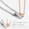 red Pink Red Set of Brand Name [by string] Couple's Necklace, Adult, Simple, Silver, Gold, SV925, Heart, Diamond, 2,