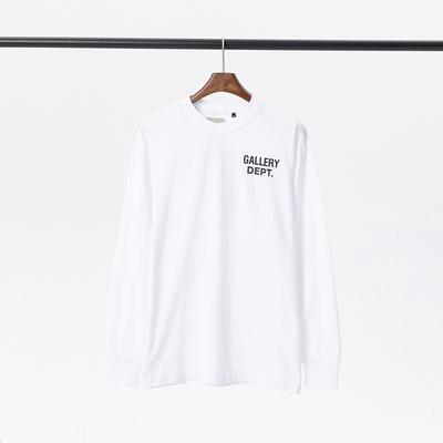 GALLERY Classic Alphabet Slogan Printed Crew Neck Long Sleeve T-Shirt Men's and Women's Hip Hop Loose Couple T-Shirt Tide T