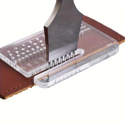 Multifunctional Thickening Puller Cutting Distance Ruler DIY Auxiliary Manual Leather Tool Leather Cutting Distance Making Punching Auxiliary Tool