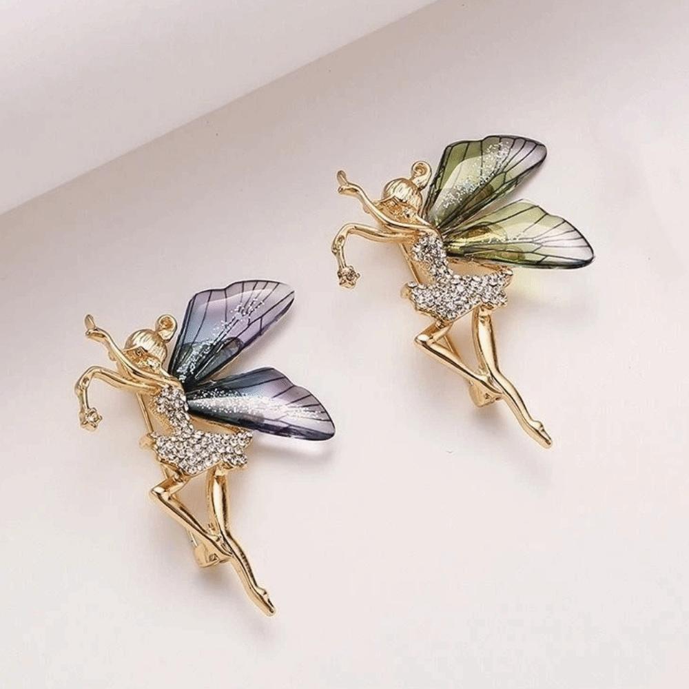 Metal Dancing Girl Brooch Light Luxury Butterfly Brooch Delicate Women's Brooch Clothes Decoration