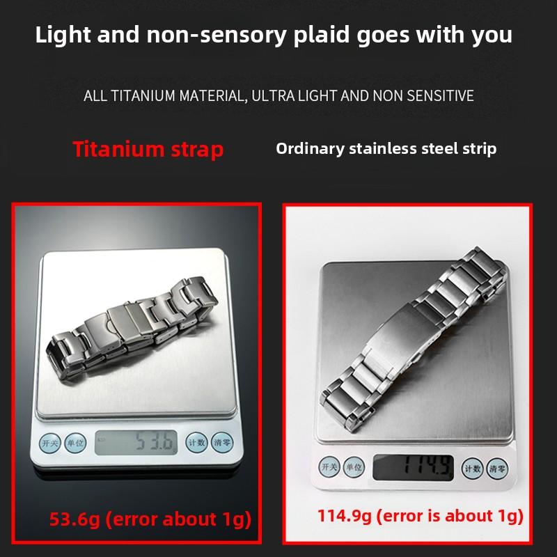 Lightweight Titanium Strap For Casio Watch Protrek PRG-240 PRG-130Y PRW-1500 Concave End Metal Bracelet Men Silicone Rubber Band