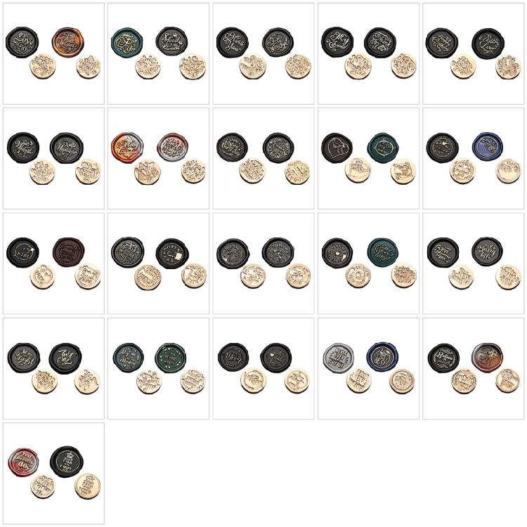 Envelope Emboss Wax Seal Stamp Head Removable Sealing Brasses Stamp Head Gift