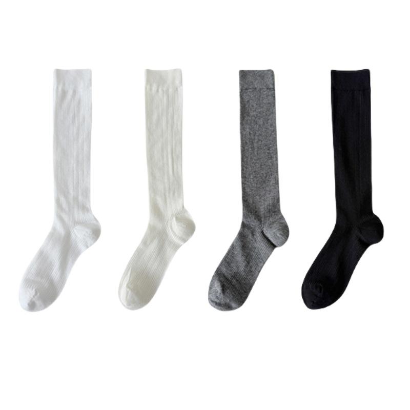 Women's Summer Thin Solid Color Mesh Breathable Calf Pile Pile Cotton Socks