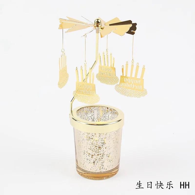 

Романтический подарок на День святого Валентина вращающийся подсвечник в виде ангела/розы/рождественской снежинки, подсвечник для чайной лампы для украшения домашней вечеринки