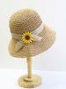 Summer UV Protection Holiday Beach Flower Design Straw Hat Women's Straw Crochet Bohemian Foldable Panama Sun Hat