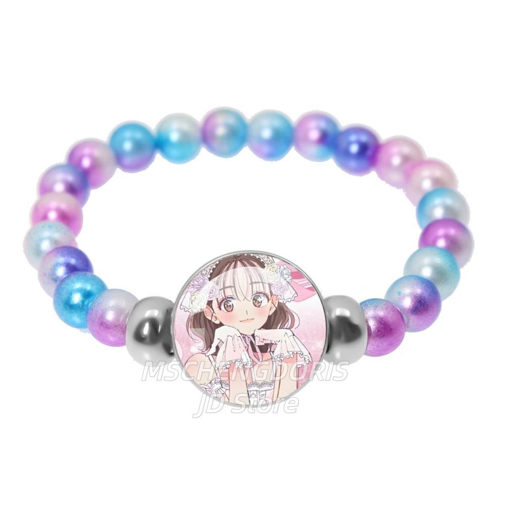 Tamon-kun Ima Docchi Anime Bracelet Fukuhara Tamon Anime Glass Cabochon Handmade Colorful Beads Bracelet Jewelry Charm Fans Gift