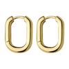 Fashion Metal Hoop Geometric U-Shape Hoop Earrings for Women Men Punk Hip-Hop Round Circle Earrings Party Jewelry