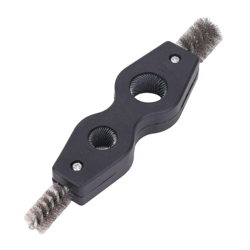 

1/2 дюйма и 3/4 дюйма Щетка для чистки медных труб Внутренняя Наружная Очиститель резьбы Щетка сантехника Инструмент для чистки для пайки Сантехника чёрный