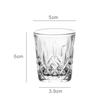 6pcs Spirits Cup 50ml Shot Glass Embossed Design Glass Wholesale Cups Small Capacity Wine Cup Engraved Household Chinese Tea Cup