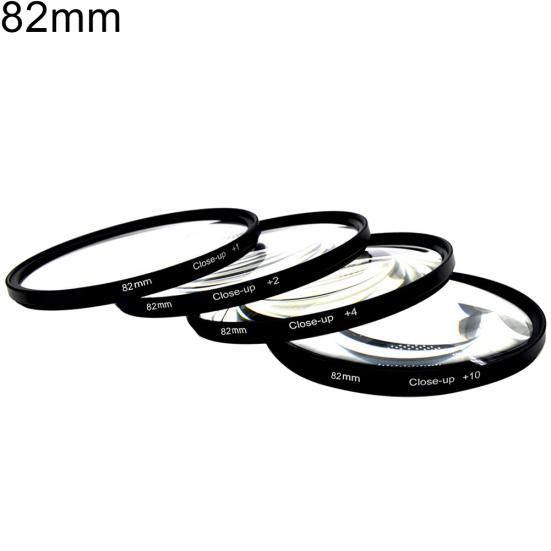 4Pcs 37-82mm +1 +2 +4 +10 Optical Glass SLR Camera Macro Lens Close-up Filters