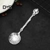 Kávová lžička vyřezávaná čajová lžička Vintage design European Palace Nádobí Dezertní lžíce do kuchyně Jídelní bar Mléko Čajovny Míchání koktejlů