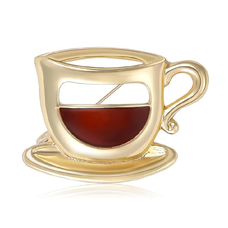 Decorative Openwork Designs Cafe Cup Brooch Versatile Gift for Friend Family Statement Clothing Accessories Accessory