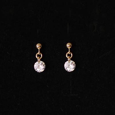 Simple Designer Cute Earrings 14K Gold Filled Earring Jewelry Zircon Charm Simple Earring for Women