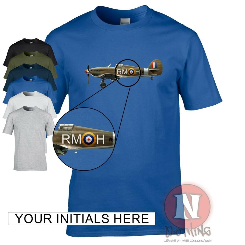 Huracán Camiseta Personalizada Batalla De Bretaña WW2 Raf - Agregue Su Iniciales