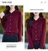 Women's Spring 2025 Lapel Cardigan Sweater - Knitwear Shirt Collar Base Layer or Outerwear Top