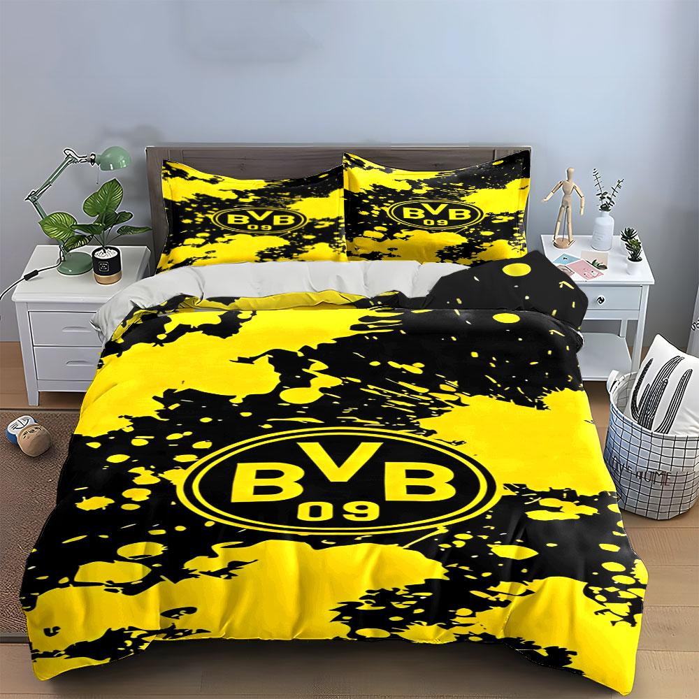 Yellow splatter, "BVB 09". Bedding sets Duvet cover sets Duvet covers Pillowcases(1 * Duvet Cover 2 * Pillowcases without duvet insert)
