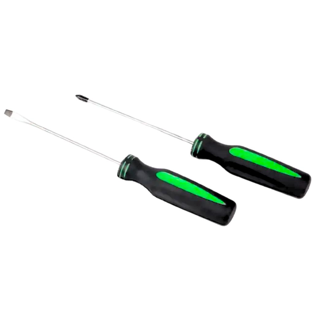 Screwdriver set 2 pieces with magnetic tip PH2x110mm SL5x110mm