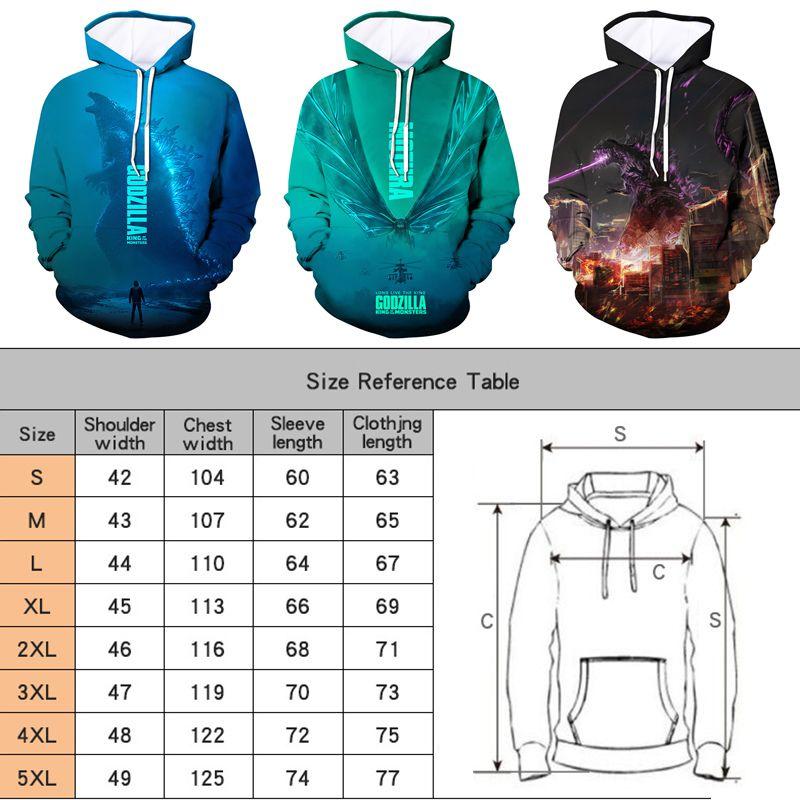 Luxurious New Godzilla King Of The Monsters 3d Print Hoodie For Men And Women