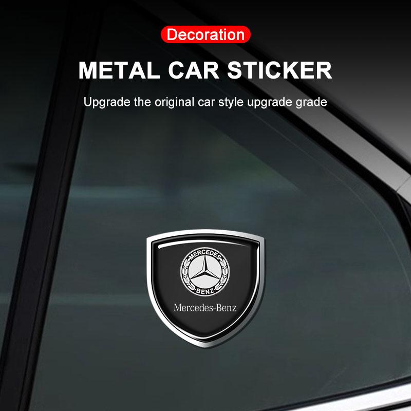 1Pcs 3D Metal Auto Door Shield Emblem Car Body Badge Sticker For Mercedes Benz W247 W212 W213 W205 AMG W177 V177 W176 GLA GLC X253 W166