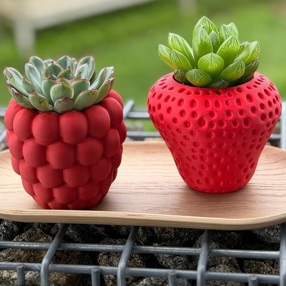 3D Printed Fruit Flower Pot Plastic Flower Container Versatile Planter Holder Placement Easy