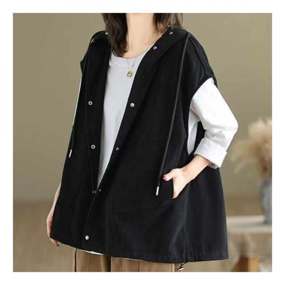 Navava Casual Loose Fit Hooded Vest Nc129