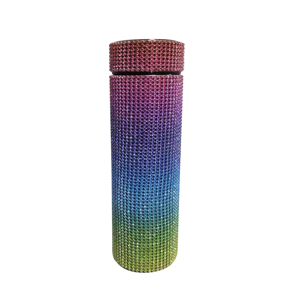 Diamond Thermo Bottle 500ml Water Bottle Stainless Steel Smart Vacuum Flask 1x