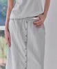 Leondeondada Striped Button-Up Layered Skirt, 2Colors