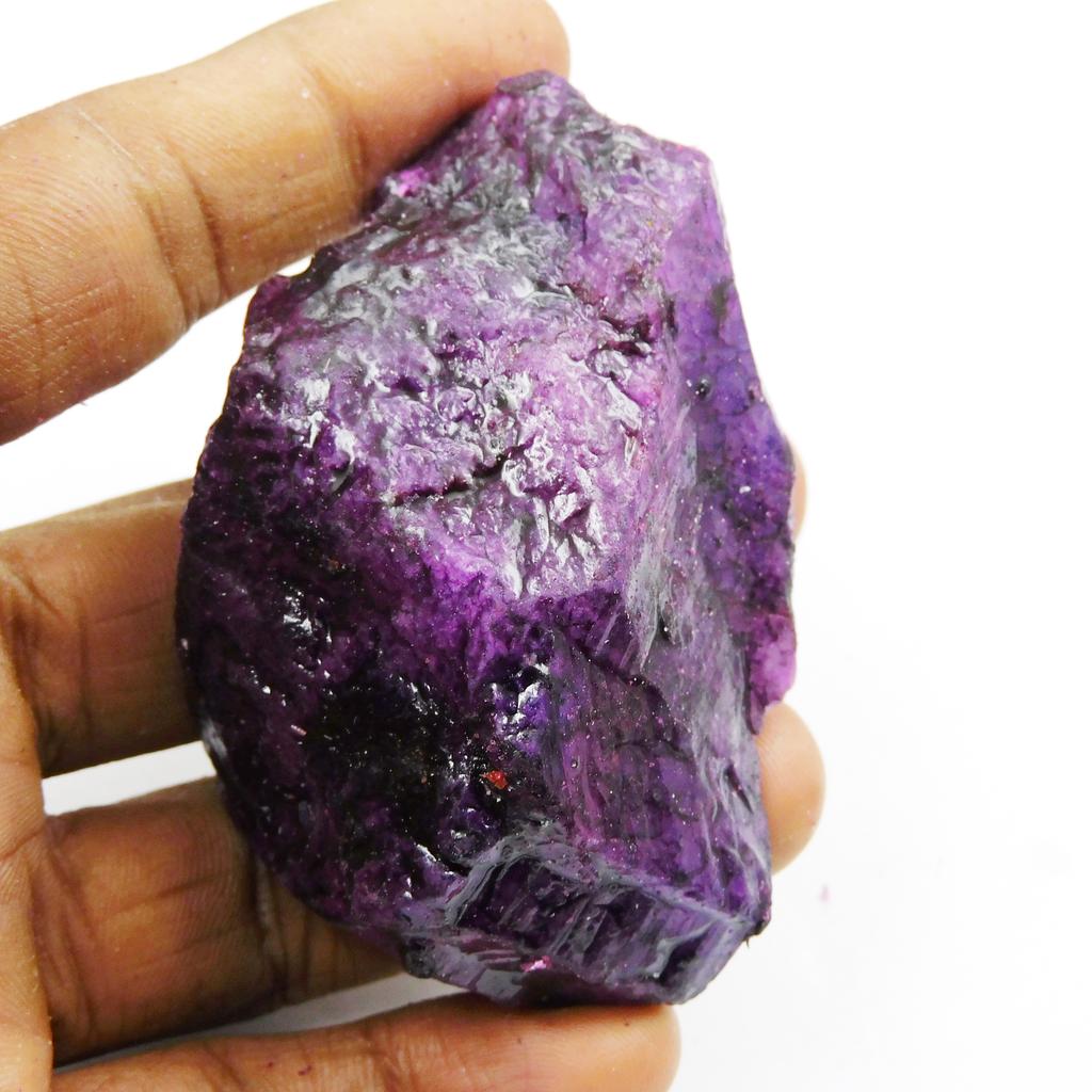 Natural Purple Sapphire Loose Gemstone Rough 500.45 Ct Uncut September Birthday Birthstone