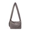 Korean Style Women's Cotton-Padded Crossbody Messenger Bag - Solid Color, Large Capacity
