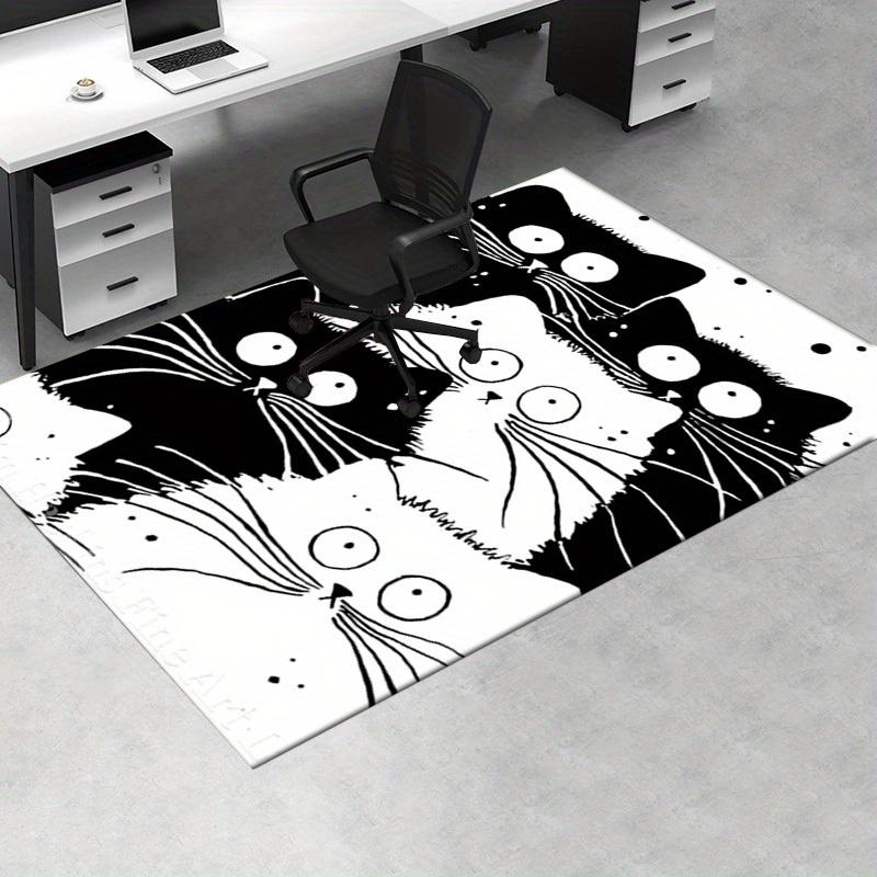 Office Carpet Cute Cats Design Perfect for Sofa Protection Under Chairs