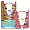 Children's Flexible Thinking & Emotional Management Comic Set with World Map