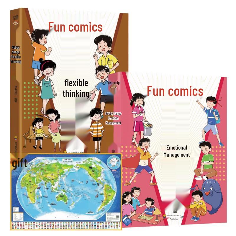 Children s Flexible Thinking & Emotional Management Comic Set with World Map