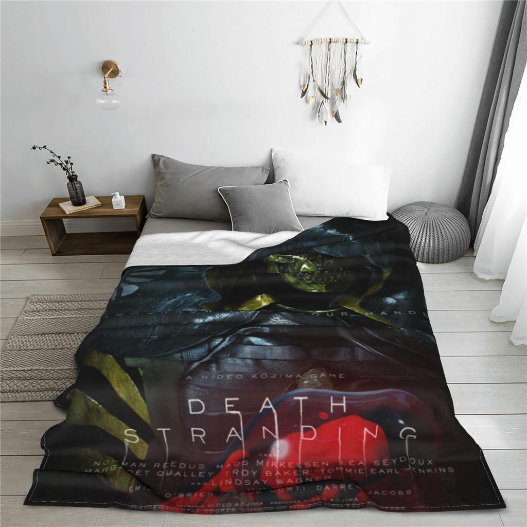 Tomorrow Is In Your Hand Higgs Flannel Throw Blankets Death Stranding Kojima Productions Blankets for Bed Warm Plush Thin Quilt