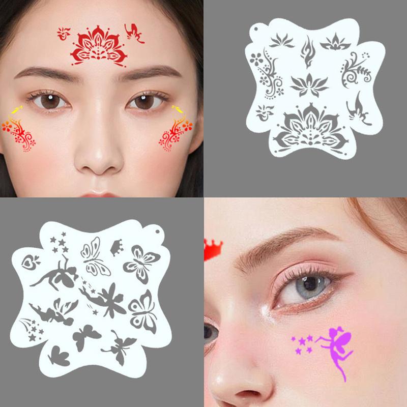 Stencils For Body Painting Face Art Stamps Temporary Tattoos Reusable Stencils Plastics