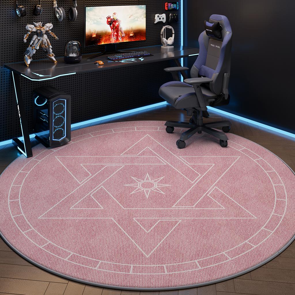 Computer Chair Floor Mat, Gaming Room Swivel Chair, Silent Pad, Office Chair, Washable Carpet, Home Decoration