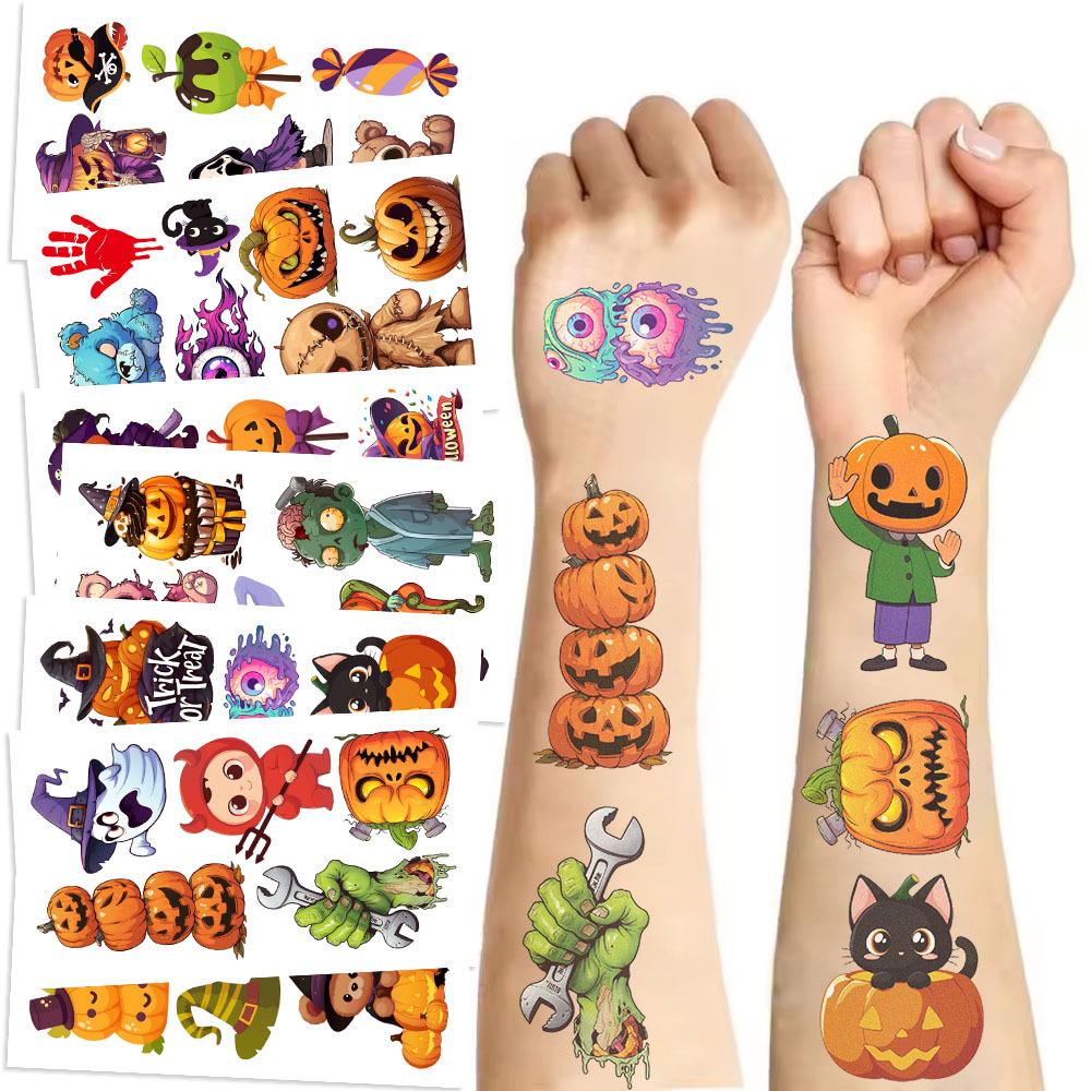 New Halloween Tattoo Stickers Waterproof Party Gift Funny Face Stickers