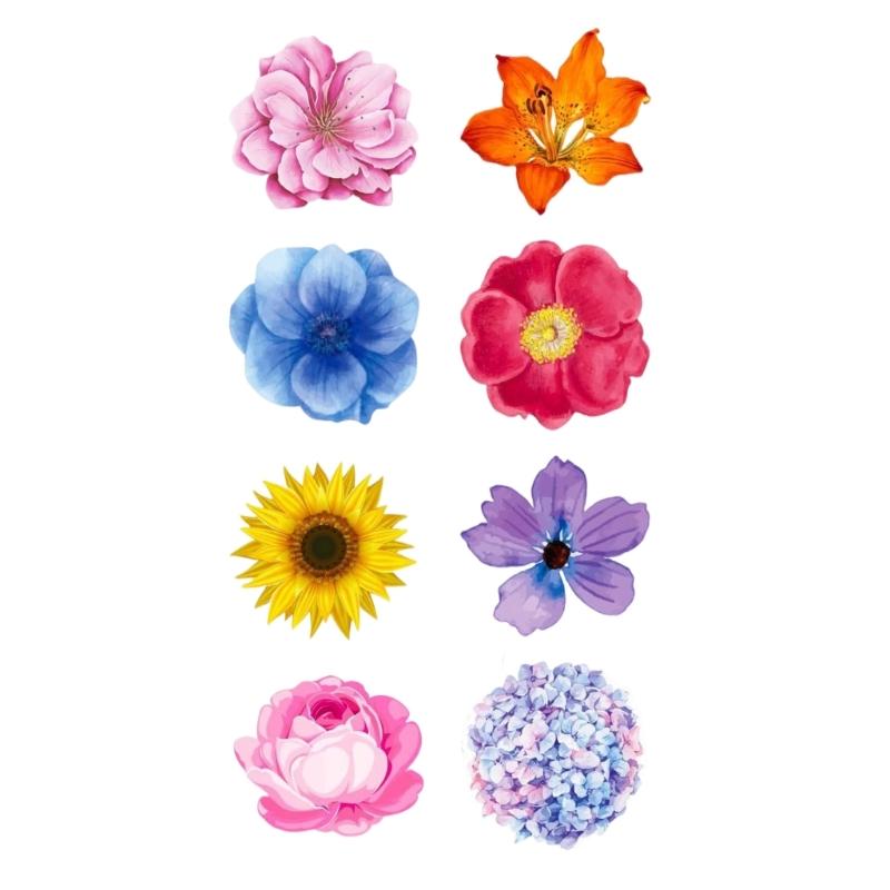 500Pieces Flower Sticker Adhesive Seal Sticker Wrapping Label for Notebook Journal Album Packaging Scrapbooking Sticker