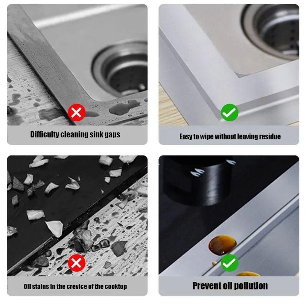 Stove Heat Insulation Aluminum Foil Tape Sink Sticker Caulk Strip Bathroom Kitchen Accessories