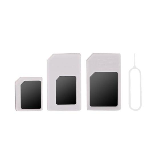4 Stück Universal Handy zu Micro/Standard Karte Telefon SIM Adapter Konverter