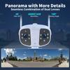 8MP 4K Dual Lens Ultra Wide Angle 180° Wifi IP Camera Outdoor 4MP Full Color Night Vision Ai Human Detect Security Surveillance